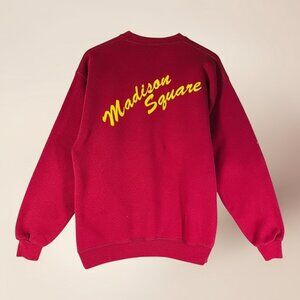 Vintage‎ Madison Square Sweatshirt SanTee Heavyweight Red Mens Large 90s